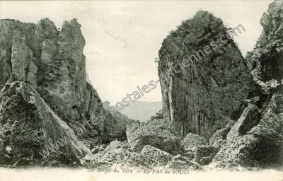 Carte postale ancienne Gorges du Tarn — La Malène (Lozère)