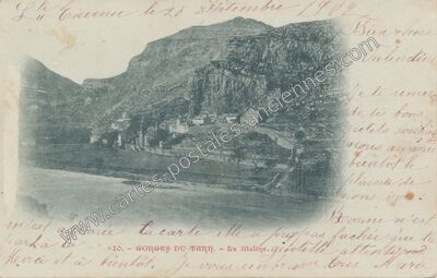 Carte postale ancienne Gorges du Tarn — La Malène (Lozère)