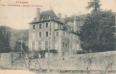 Carte postale ancienne Château de Carrière — Marvejols (Lozère)