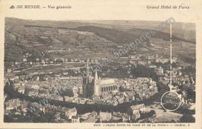 Carte postale ancienne Vue générale — Mende (Lozère)