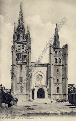 Carte postale ancienne La Cathédrale — Mende (Lozère)
