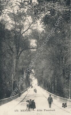 Carte postale ancienne Allée Piencourt — Mende (Lozère)