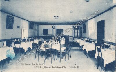 Carte postale ancienne Hôtel du Lion d'Or — Mende (Lozère)