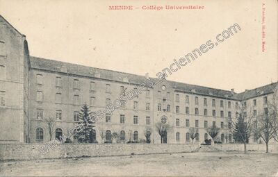 Carte postale ancienne Collège Universitaire — Mende (Lozère)