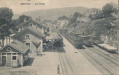 Carte postale ancienne La Gare — Mende (Lozère)