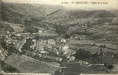 Carte postale ancienne Vallée de la Jonte — Meyrueis (Lozère)