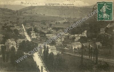 Carte postale ancienne Le Monastier — Le Monastier-Pin-Moriès (Lozère)