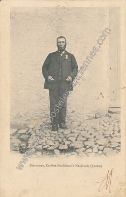 Carte postale ancienne PIEROUNET, Célèbre Rhabilleur — Nasbinals (Lozère)
