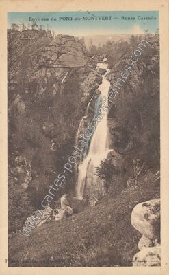 Carte postale ancienne Runes Cascade — Le Pont-de-Montvert (Lozère)