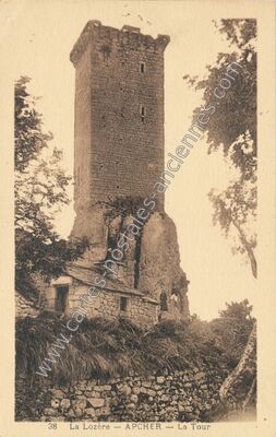 Carte postale ancienne Apcher — Prunières (Lozère)