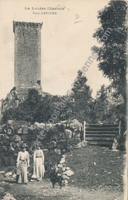 Carte postale ancienne Apcher — Prunières (Lozère)