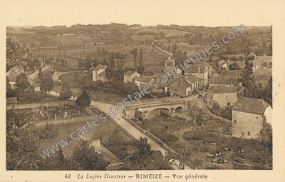 Carte postale ancienne La Lozère Illustrée — Vue générale — Rimeize (Lozère)