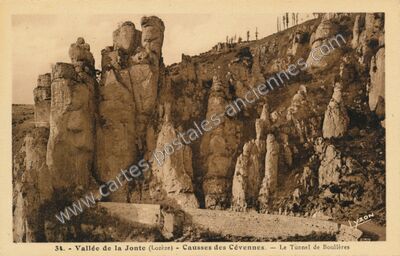 Carte postale ancienne Vallee de la Jonte — Le Rozier (Lozère)
