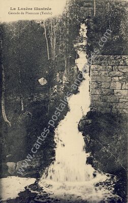 Carte postale ancienne Cascade de Plaisance — Saint-Chély-d'Apcher (Lozère)