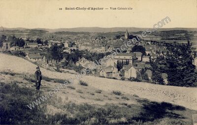 Carte postale ancienne Vue Générale — Saint-Chély-d'Apcher (Lozère)