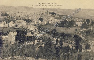 Carte postale ancienne La Lozère Illustrée - Vue générale — Saint-Chély-d'Apcher (Lozère)