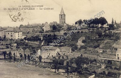 Carte postale ancienne Le Châteat — Saint-Chély-d'Apcher (Lozère)