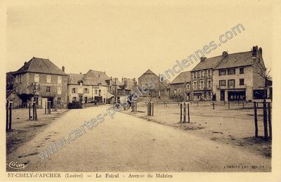 Carte postale ancienne Le Foiral - Avenue du Malzieu — Saint-Chély-d'Apcher (Lozère)