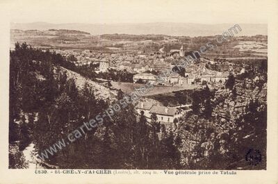 Carte postale ancienne Vue générale prise de Tatula — Saint-Chély-d'Apcher (Lozère)