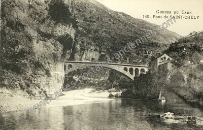 Carte postale ancienne Gorges du Tarn — Saint-Chély-d'Apcher (Lozère)
