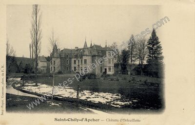 Carte postale ancienne Château d'Orfeuillette — Saint-Chély-d'Apcher (Lozère)