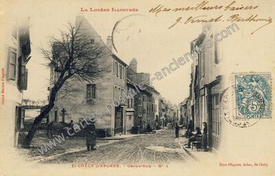 Carte postale ancienne St Chely d'Apcher — Saint-Chély-d'Apcher (Lozère)
