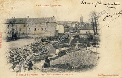 Carte postale ancienne Une Vue d'Ensemble Côté Sud — Saint-Chély-d'Apcher (Lozère)