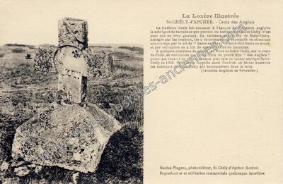 Carte postale ancienne Croix des Anglais — Saint-Chély-d'Apcher (Lozère)