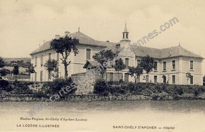 Carte postale ancienne Hôpital — Saint-Chély-d'Apcher (Lozère)