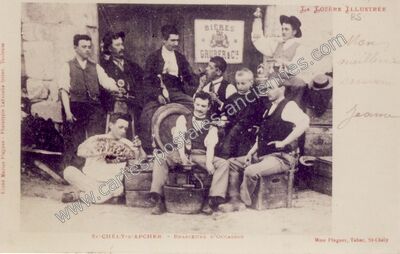 Carte postale ancienne Brasseurs d'occasion — Saint-Chély-d'Apcher (Lozère)