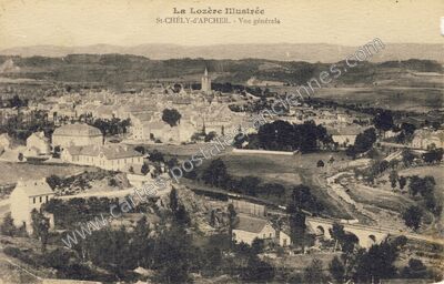 Carte postale ancienne La Lozère Illustrée - Vue générale — Saint-Chély-d'Apcher (Lozère)