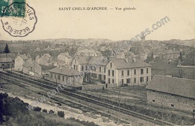 Carte postale ancienne Vue générale — Saint-Chély-d'Apcher (Lozère)