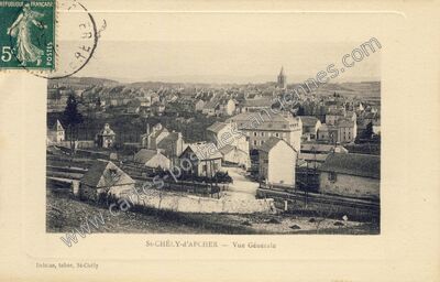 Carte postale ancienne Vue Générale — Saint-Chély-d'Apcher (Lozère)