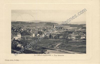 Carte postale ancienne Vue Générale — Saint-Chély-d'Apcher (Lozère)