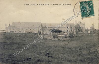 Carte postale ancienne Ferme de Chambareille — Saint-Chély-d'Apcher (Lozère)