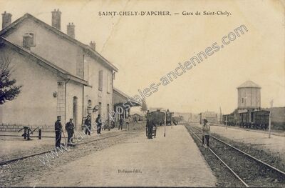 Carte postale ancienne Gare de Saint-Chely — Saint-Chély-d'Apcher (Lozère)