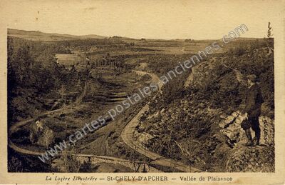 Carte postale ancienne La Lozère Illustrère — Vallée de Plaisance — Saint-Chély-d'Apcher (Lozère)