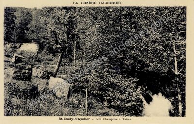 Carte postale ancienne Site Champêtre à Tatula — Saint-Chély-d'Apcher (Lozère)