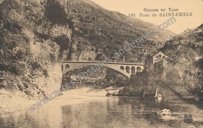 Carte postale ancienne St Chely — Sainte-Enimie (Lozère)