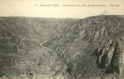 Carte postale ancienne Gorges du Tarn — Saint-Georges-de-Lévéjac (Lozère)