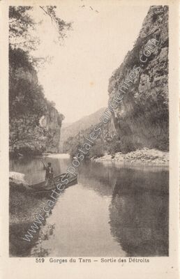 Carte postale ancienne Les Detroits — Saint-Georges-de-Lévéjac (Lozère)