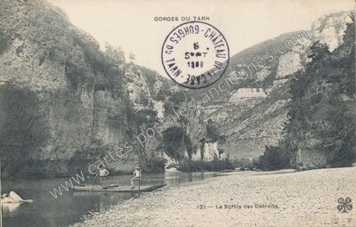 Carte postale ancienne Les Detroits — Saint-Georges-de-Lévéjac (Lozère)