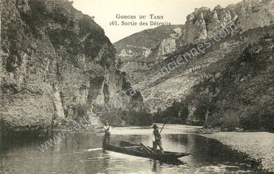 Carte postale ancienne Les Detroits — Saint-Georges-de-Lévéjac (Lozère)