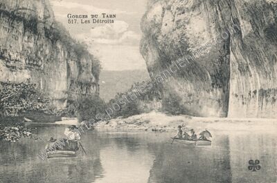 Carte postale ancienne Les Detroits — Saint-Georges-de-Lévéjac (Lozère)
