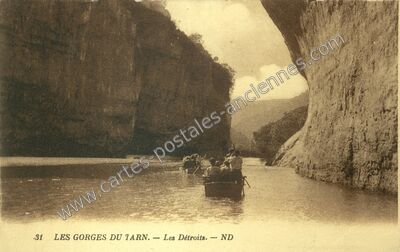 Carte postale ancienne Les Detroits — Saint-Georges-de-Lévéjac (Lozère)