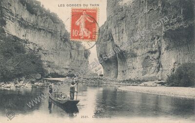 Carte postale ancienne Les Detroits — Saint-Georges-de-Lévéjac (Lozère)