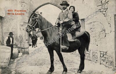 Carte postale ancienne Paysans de la Lozere — Non Localisée (Lozère)
