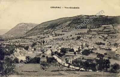 Carte postale ancienne Vue Générale — Chanac (Lozère)