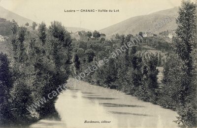 Carte postale ancienne Vallée du Lot — Chanac (Lozère)