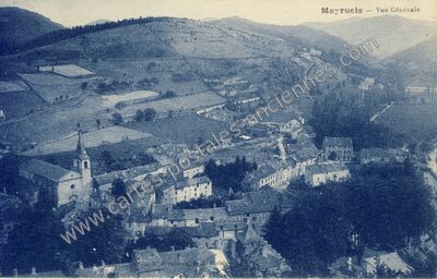 Carte postale ancienne Vue Générale — Meyrueis (Lozère)